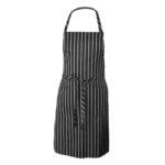 Black and White Stripes Unisex Chef Waiter Barista Aprons Work Aprons - Image 2