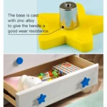 Little Yellow Star Pattern Shockproof Modern Cartoon Children Drawer Cabinet Handle - Image 3