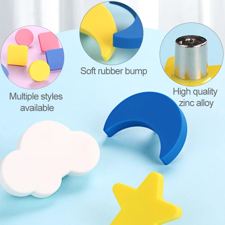 HC1380_3.webp Little Yellow Star Pattern Shockproof Modern Cartoon Children Drawer Cabinet Handle - Image 4