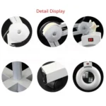 5X Foldable Swing Arm Desk Table Mount Magnifier with Lamp Light for Facial Tattoo Eyebrow Nail Salon Beauty, Cool White Light - Image 6