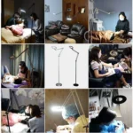 5X Foldable Swing Arm Desk Table Mount Magnifier with Lamp Light for Facial Tattoo Eyebrow Nail Salon Beauty, Cool White Light - Image 8