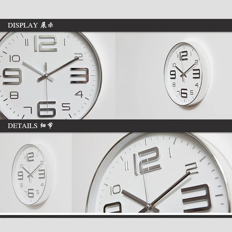 HC1442S_3.webp 12 inch Creative Decorative Round Shape Living Room Simple Modern Quartz Wall Clock - Image 4