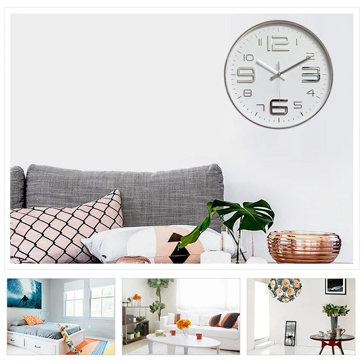 HC1442S_5.webp 12 inch Creative Decorative Round Shape Living Room Simple Modern Quartz Wall Clock - Image 6