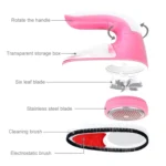 USB Charged And Battery Power Supplied Handle Rotatable Clothes Link Remover Machine - Image 5
