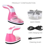 USB Charged And Battery Power Supplied Handle Rotatable Clothes Link Remover Machine - Image 7