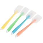 5 PCS Baking Tool Translucent Integrated High Temperature Resistance Cream Silicone Scraper Cake Spatula, Random Color Delivery - Image 3