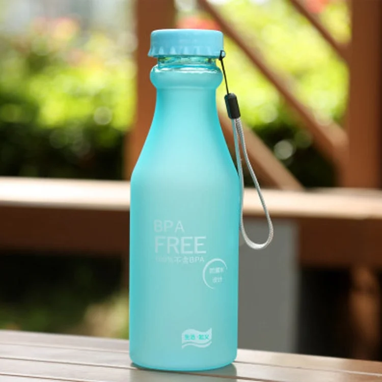 HC1488L.webp 550ml Frost Leak-proof Plastic Portable Soda Bottle Sealed Simple Student Handy Beverage Bottle - Image 1