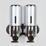 Dual Hotel Shower Manual Dispenser Wall Mounted Washing Liquid Shampoo Soap Bottle, Capacity: 1000ml - Image 2