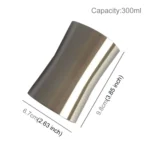 300ml Fashion Waist Design Single Wall Electropolished Stainless Steel Beverage Cup(Silver) - Image 4