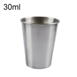 5 PCS 30ml Single Wall Electropolished Stainless Steel Brief Wine Cup(Silver 30ml)