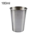 180ml Single Wall Electropolished Stainless Steel Brief Wine Cup(Silver)