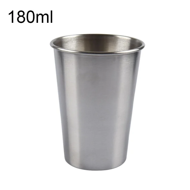 HC1559S.webp 180ml Single Wall Electropolished Stainless Steel Brief Wine Cup(Silver) - Image 1