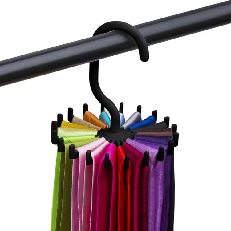 HC1593B_4.webp 20 Claws 360 Degree Rotatable Tie Rack Belt Scarf Hanger Holder, Size: S - Image 5