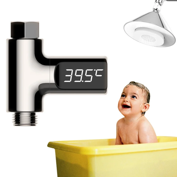 HC1596S.webp BD-LS-01 Baby Showering 360 Degree Rotatable LED Display Passive Water Thermometer - Image 1