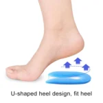 U-shaped Heel Pad Soft and Comfortable Shock Absorption Silicone Pad Insole, Size: M(35-39 Yards) - Image 6