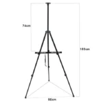 Portable Telescopic Metal Easel Tripod for Painting & Advertising Display - Image 4