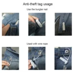 100pcs HTG-005 Small Hammer Anti-theft Magnetic Buckle EAS Anti-theft Sound and Magnetic Button Label for Supermarket Commodities, Random Color Delivery - Image 6