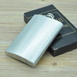 285mL (10oz) Outdoor Sports Handy Home Travel Wild Stainless Steel Portable Hip Flask(without Small Funnel)(Silver 285mL (10oz)) - Image 2