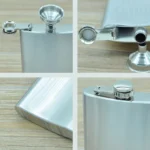 225mL (8oz) Outdoor Sports Handy Home Travel Wild Stainless Steel Portable Hip Flask(with Small Funnel)(Silver 225mL (8oz)) - Image 5