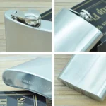 140mL (5oz) Outdoor Sports Handy Home Travel Wild Stainless Steel Portable Hip Flask(with Small Funnel)(Silver 140mL (5oz)) - Image 5