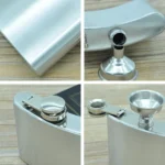 112mL (4oz) Outdoor Sports Handy Home Travel Wild Stainless Steel Portable Hip Flask(with Small Funnel)(Silver 112mL (4oz)) - Image 4
