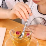 Stainless Steel Tea Leaf Filtered Drinking Straw Herb Tea Filter Tea Strainer Juice Cafe Coffee Stirring Spoon