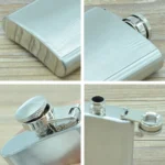 100ml(3.5oz) Pocket Flagon Outdoor Sports Flat Liquor Flask Camping Ultralight Portable Wearproof Wine Pot(Silver) - Image 4