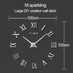 40 inch Creative Living Room Decorative Ticking Wall Clock - Image 3