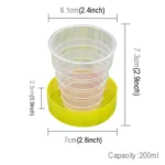 4 PCS 200ml Fashionable Outdoor Activity Using Plastic Portabel Folding Dringking Cup - Image 7