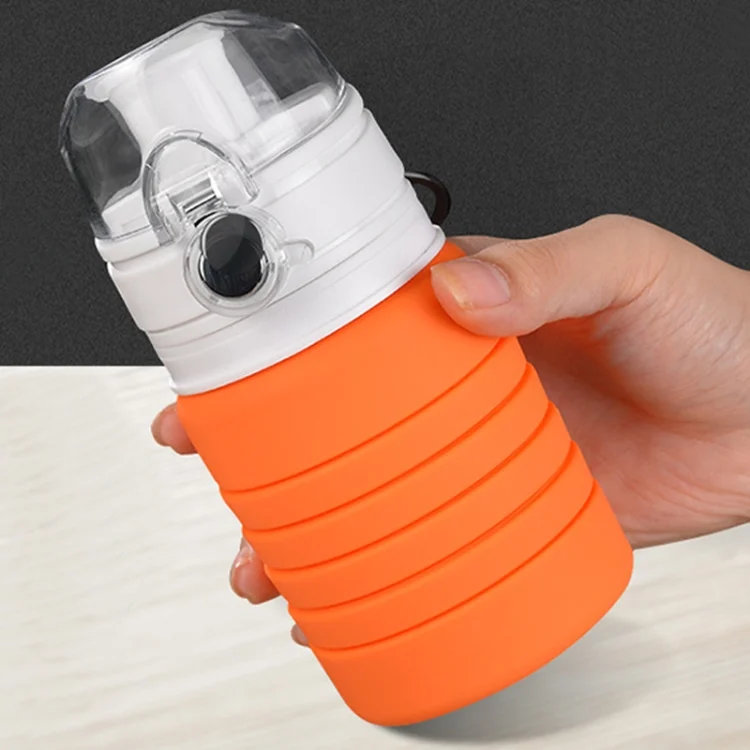 HC1850E_3.webp 500mL Outdoor Travel Silicone Foldable Kettle Telescopic Cup Sports Drinking Bottle - Image 7