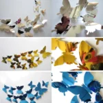 36 PCS Home Decoration Originality PC 3D Mirror Surface Butterfly Wall Paste - Image 3