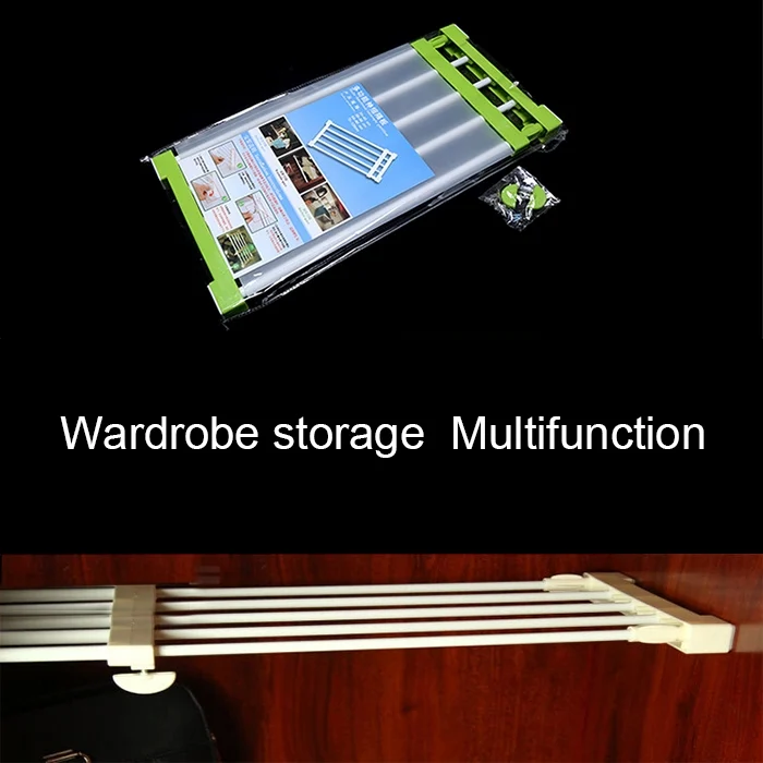 HC1928W_2.webp Wardrobe Storage Layered Baffle Cabinet Shelf Dormitory Partition Cupboard Partition Board, Width: 24cm, Stretch Range: 30-40cm - Image 4