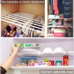 Wardrobe Storage Layered Baffle Cabinet Shelf Dormitory Partition Cupboard Partition Board, Width: 24cm, Stretch Range: 30-40cm - Image 7