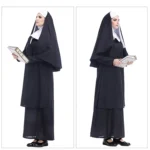 Halloween Costume Women Nun Missionary Cosplay Clothing - Image 3