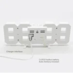 Multi-Function Large 3D LED Digital Wall Alarm Clock with Snooze Function, 12/24 Hours Display for Home, Kitchen, Office, DC 5V, CE Certificated - Image 6