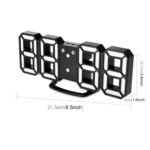 Multi-Function Large 3D LED Digital Wall Alarm Clock with Snooze Function, 12/24 Hours Display for Home, Kitchen, Office, DC 5V, CE Certificated - Image 3