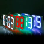 Multi-Function Large 3D LED Digital Wall Alarm Clock with Snooze Function, 12/24 Hours Display for Home, Kitchen, Office, DC 5V, CE Certificated - Image 2