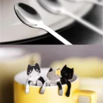 Creative 304 Stainless Steel Cartoon Cat Handle Coffee Stirring Spoons, 11.8*1.8cm - Image 5