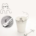 Creative 304 Stainless Steel Cartoon Cat Handle Coffee Stirring Spoons, 11.8*1.8cm - Image 7