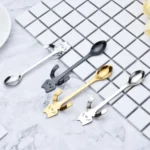 Creative 304 Stainless Steel Cartoon Cat Handle Coffee Stirring Spoons, 11.8*1.8cm - Image 2