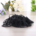 Black Rubber Band Paper Bills Dollars Money Elastic Stretchable Bands, 1KG Per Bag - Image 2
