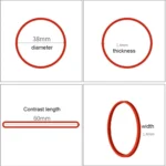 Red Sturdy Stretchable Elastic Rubber Bands Home School Office Supplies Stationery, 1KG Per Bag - Image 6