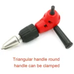 Adjustable Switching Head Right Angle Drill Gripping with Triangular Handle, Circular Handle and Hex Shank - Image 5