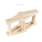 3 Bottles Racks Foldable Wine Stand Wooden Wine Holder Kitchen Bar Display Shelf - Image 3