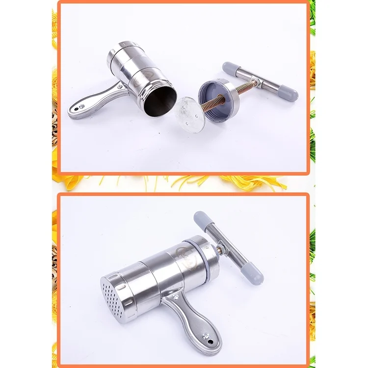 HC2195_2.webp Household Stainless Steel Manual Pasta Machine Hand Pressure Noodle Machine Noodle Maker with 5 Models - Image 3