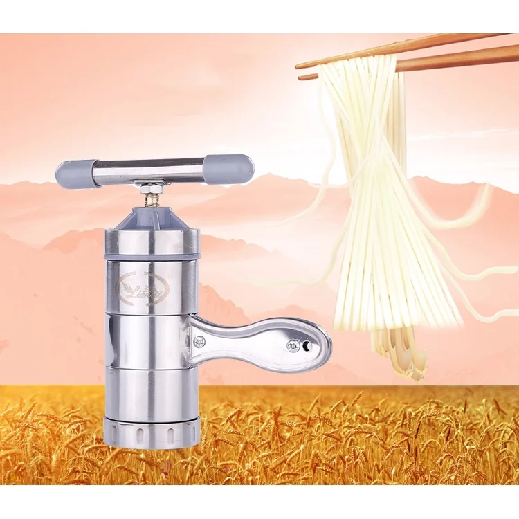 HC2195_9.webp Household Stainless Steel Manual Pasta Machine Hand Pressure Noodle Machine Noodle Maker with 5 Models - Image 10