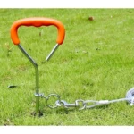 Dog Pile Fixation Spiral Nail with Handle For Medium Small Dog Long Training Outdoor, Size: 45cm*9mm - Image 2