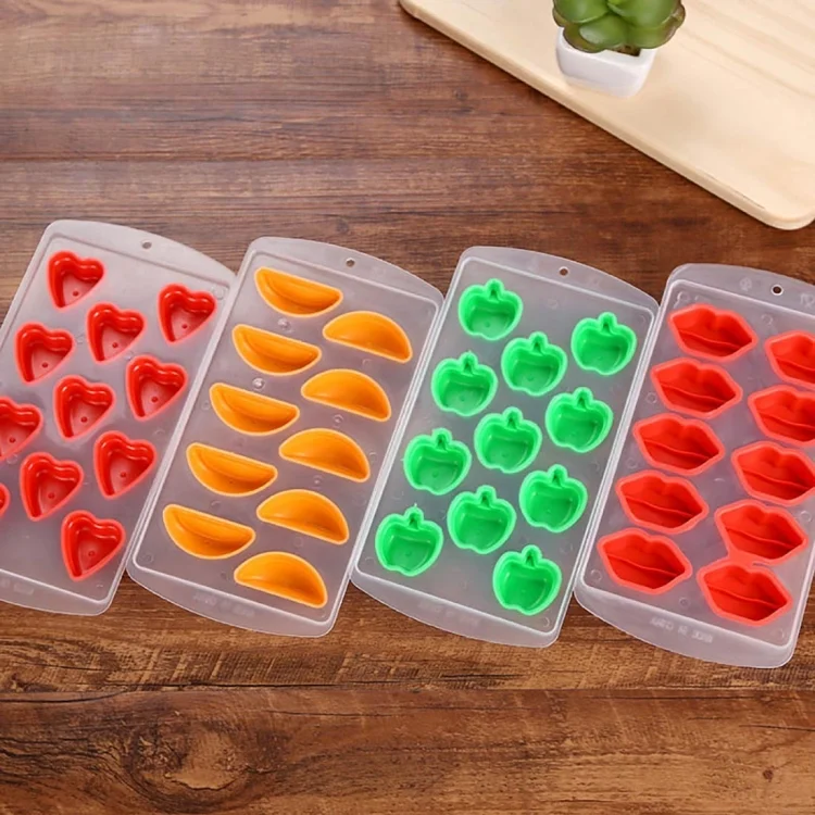HC2238_2.webp Apple Shaped Silicon Ice Cube Tray / Ice Mold Random Color - Image 3