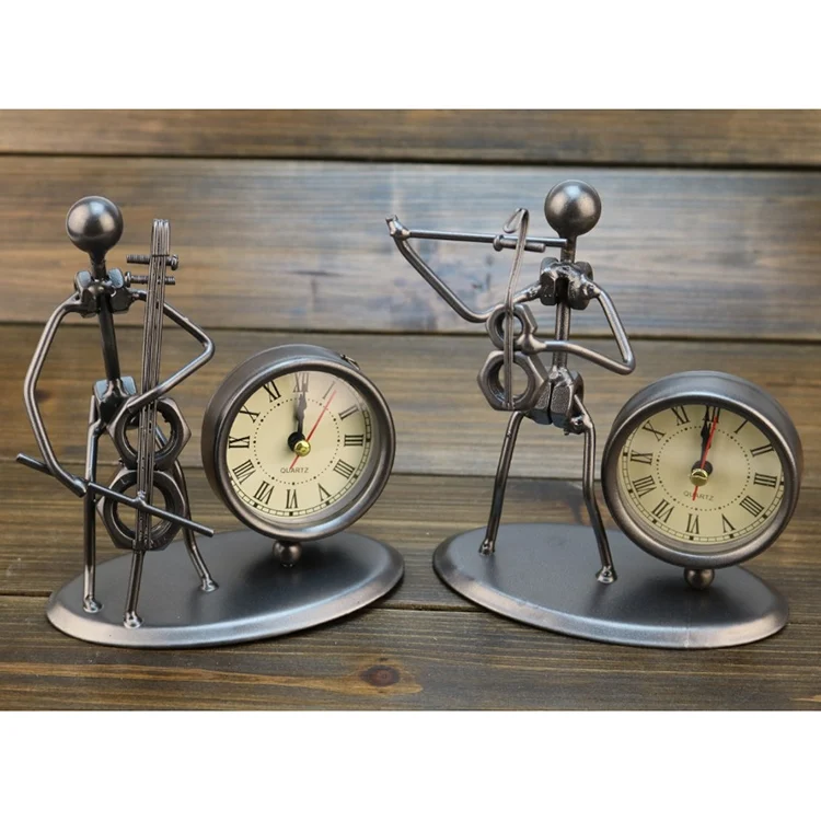 HC2259_4.webp Creative Iron Stainless Steel Small Alarm Clock Retro Personalized Watches and Clocks Boutique Gifts - Image 5