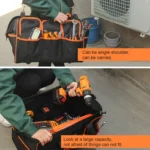 Multi-function Oxford Cloth Electrician Belt Pouch Maintenance Tools Handbag Shoulder Bag Convenient Tool Bag, Size : 19 inch - Image 8